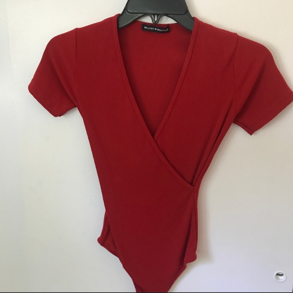 Brandy Melville Maxine Red Bodysuit
